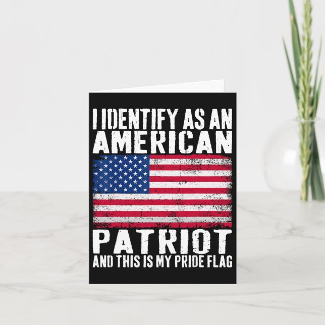 Jag identifierar som amerikansk patriot det här är kort (Framsida)
