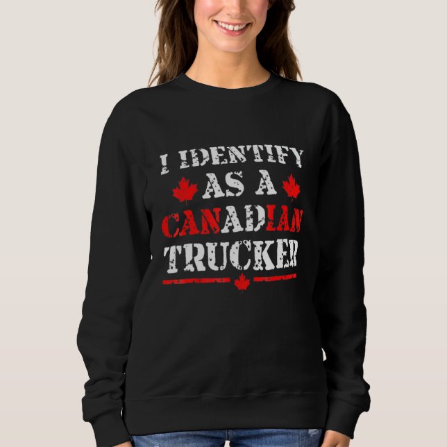 Jag identifierar som kanadensisk Trucker Support 2 T Shirt (Framsida)