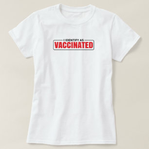 Jag identifierar som vaccinerat finskt vaccin cita t shirt