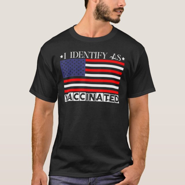 Jag identifierar som vaccinerat Pro- vaccin Tee me (Framsida)