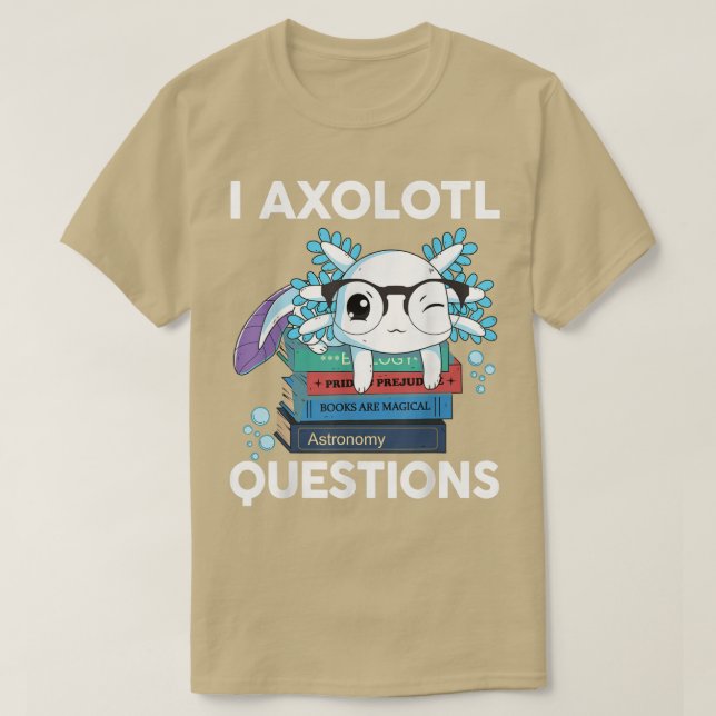 Jag ifrågasätter också Kids Funny Cute Aolotl Boys T Shirt (Design framsida)