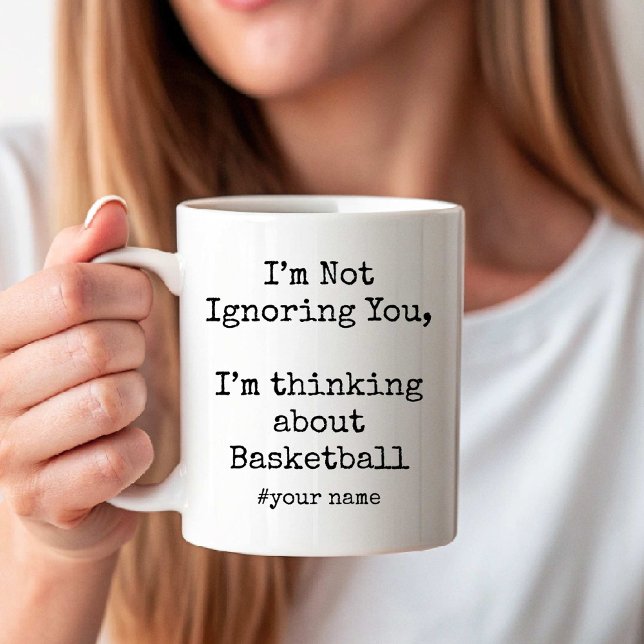 Jag ignorerar dig inte, jag tänker på basket kaffemugg (I'm Not Ignoring You, Im thinking about Basketball Coffee Mug)