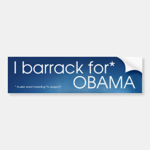 Jag inkvartera i en barack för Obama Bildekal