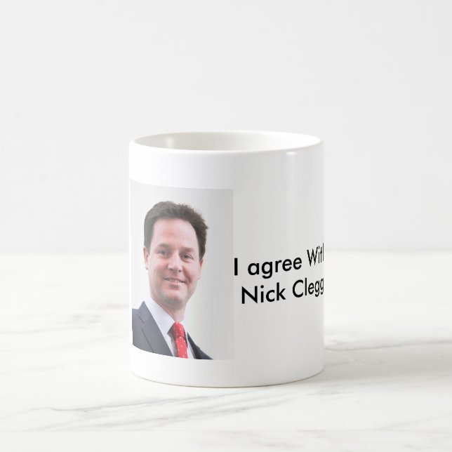 Jag instämm med den Nick Clegg muggen Kaffemugg (Center)