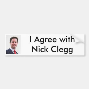 Jag instämm med Nick Clegg den rikliga pinnen Bildekal