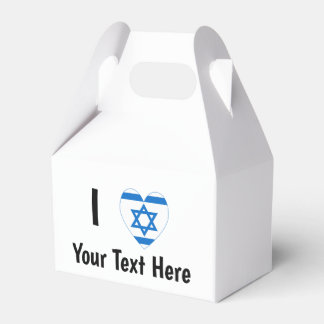 Jag (Israelisk Flagga Hjärta) Din Text Presentaskar