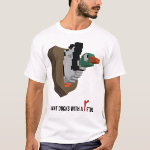 Jag jagar ankor med en pistol t shirt