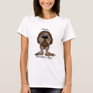 Jag jagar därför mig förmiddagen Wirehaired pek T Shirt