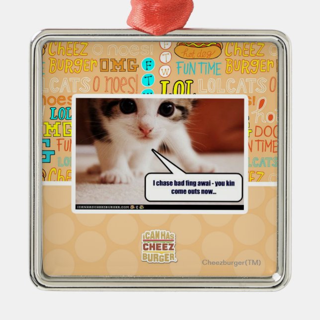 Jag jagar fing awai för dåliga julgransprydnad metall (Framsidan)