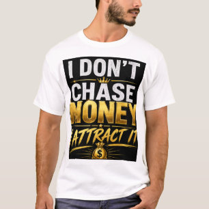 Jag Jagar Inte Pengar Jag Drar Till Mig – Guld Lyx T Shirt