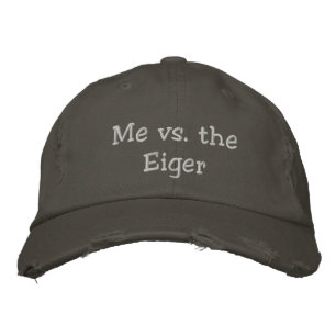 Jag jämfört med Eiger-sloganhatten Broderad Keps