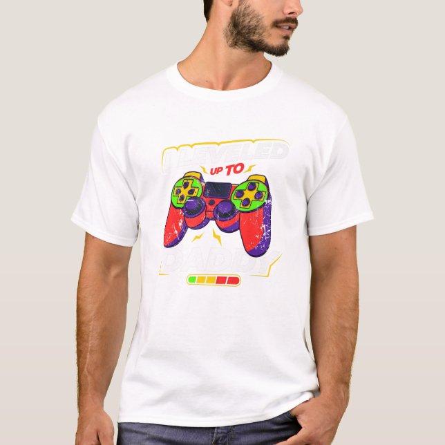 Jag jämnade ut mig till pappa Gamer T Shirt (Framsida)