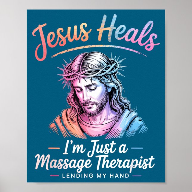 Jag Jesus Helar Som Massageterapeut Poster (Framsidan)