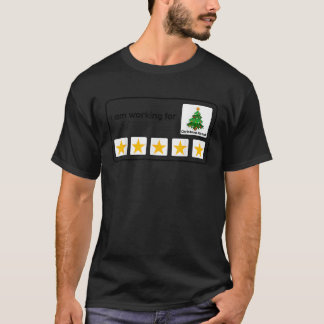 Jag jobbar för juluppehåll 5 stjärnor Julafton Trä T Shirt