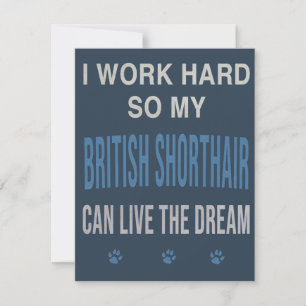 Jag Jobbar Hårt Så Min Brittisk Korthår OSA Kort