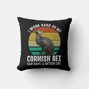 Jag Jobbar Hårt Så Min Cornish Rex Kan Ha Bättre L Kudde