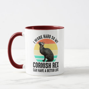 Jag Jobbar Hårt Så Min Cornish Rex Kan Ha Bättre L Mugg