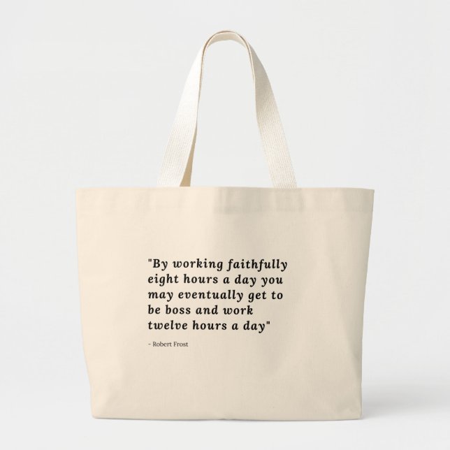 Jag jobbar hårt T-Shirt Tote Bag Jumbo Tygkasse (Framsidan)