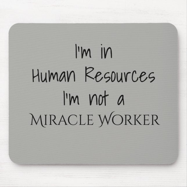 Jag jobbar i HR, jag är inte underverkare Musmatta (Framsidan)