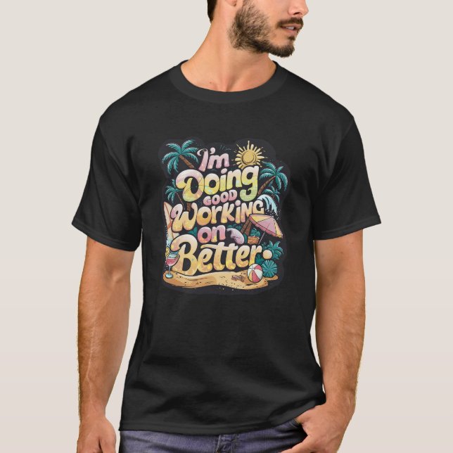 Jag jobbar med Bra på bättre | Färgmärkt minne T Shirt (Framsida)