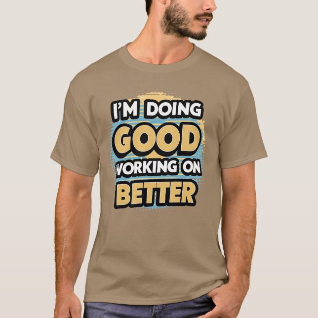 Jag jobbar med Bra på bättre | Retro T-Shirt (Framsida)