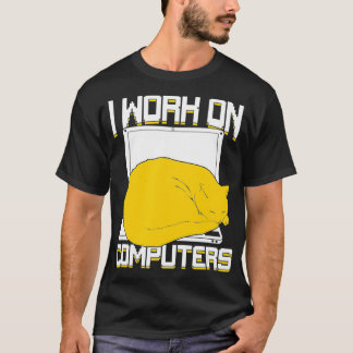 Jag jobbar med datorkatt t shirt