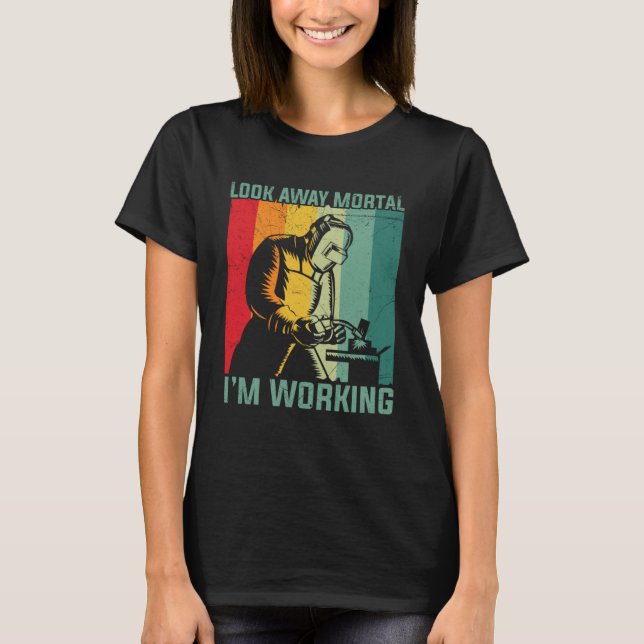 Jag jobbar med Flame Metalsmith Fabr T Shirt (Framsida)