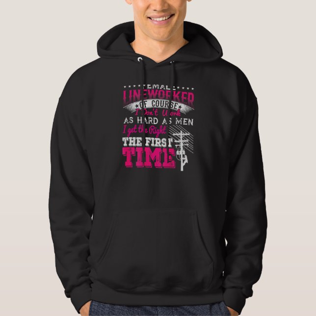 Jag jobbar naturligtvis inte så hårt som hon. hoodie (Framsida)