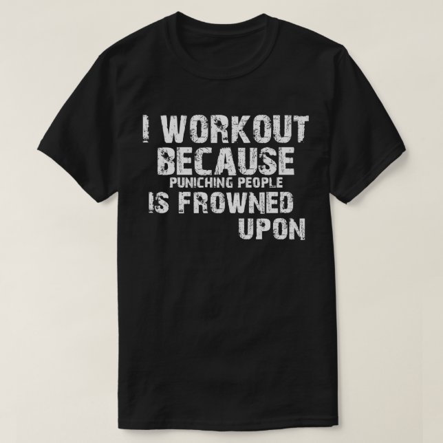 Jag jobbar på att Slå folk är framme T Shirt (Design framsida)