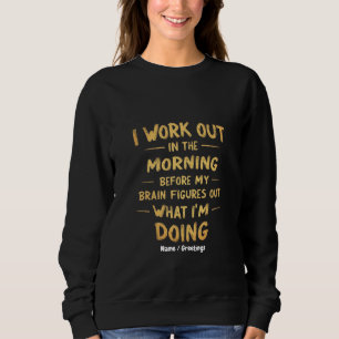 Jag jobbar på morgonen innan min hjärna funny t shirt