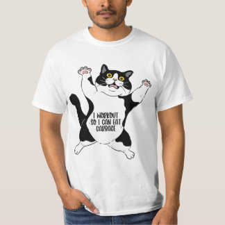 Jag jobbar så jag kan äta Sopor, Cat Fitness T Shirt