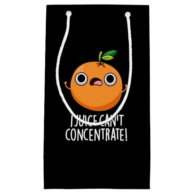 Jag Juice kan inte koncentrera Cute Orange Pun Mör (Framsidan)
