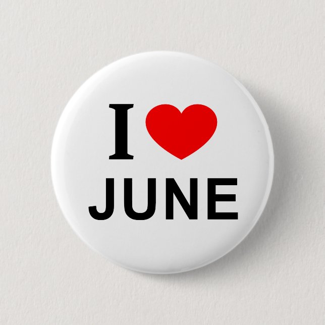 Jag ❤️ JUNI Jag älskar JUNI Jag älskar JUNI Knapp (Framsida)