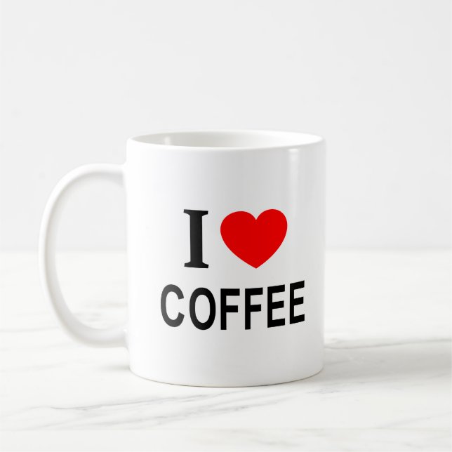 Jag ❤️ KAFFE Jag älskar kaffe Jag älskar kaffe Kaffemugg (Vänster)
