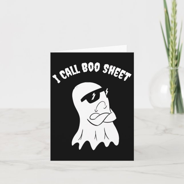 Jag kallar Boo Lakan Halloween Kort (Framsida)