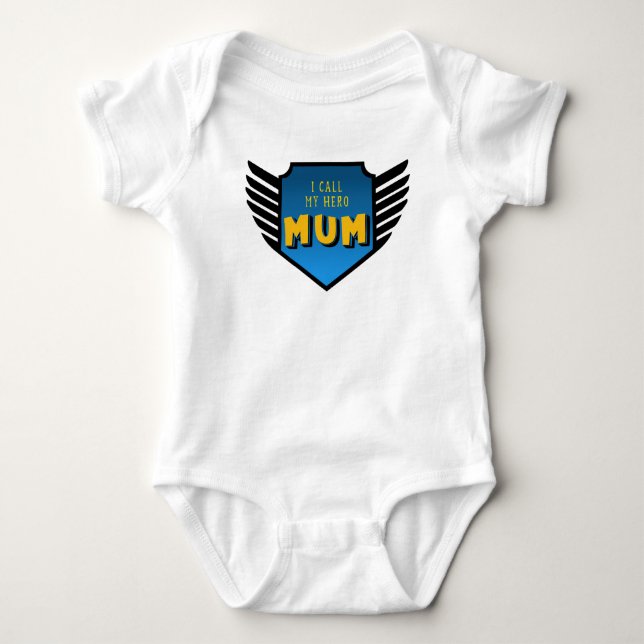 Jag kallar min hjälte mamma mors dag vit t shirt (Framsida)