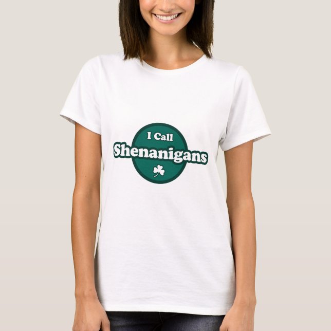 Jag kallar Shenanigans Cute Irish Soutay Tee Shirt (Framsida)