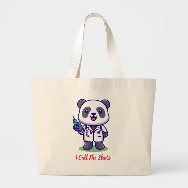 Jag kallar Shots Panda Tote Bag Jumbo Tygkasse (Framsidan)