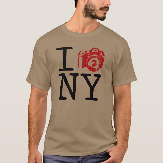 Jag kammen New York/mig skjuter Tee Shirt (Framsida)