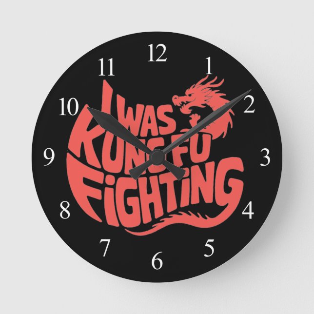 Jag kämpade med kung fu rund klocka (Framsida)