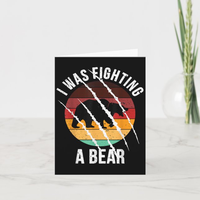 Jag kämpade mot en björnsaftare, en skrynkratch. kort (Framsida)