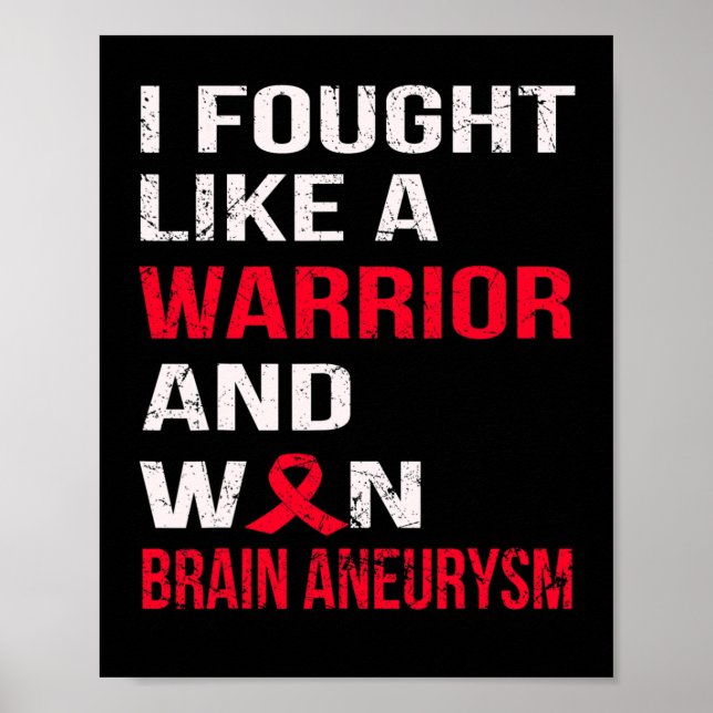 JAG KÄMPADE SOM EN WARRIOR OCH WON BRAIN ANEURYSM POSTER (Framsidan)
