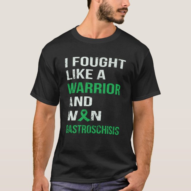 JAG KÄMPADE SOM EN WARRIOR & WON GASTROSCHISIS T SHIRT (Framsida)