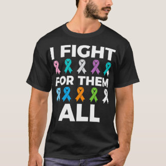 Jag kämpar för dem alla, medvetande Rosett band-ka T Shirt