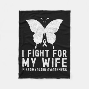 Jag kämpar för min fru Fibromyalgias medvetenhet m Fleecefilt