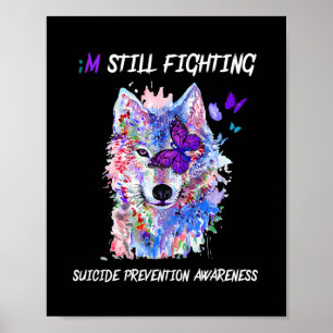 Jag kämpar fortfarande mot Semiolon Vingar Suicide Poster
