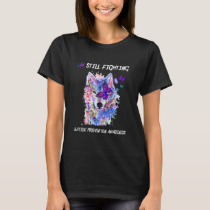 Jag kämpar fortfarande mot Semiolon Vingar Suicide T Shirt
