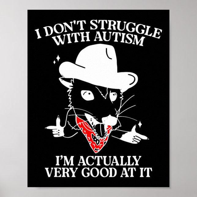 Jag kämpar inte med autism... Jag är faktiskt väld Poster (Framsidan)