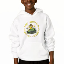 "JAG KÄMTAR CANCER MED BRAVERY & STRENGTH" HOODIE
