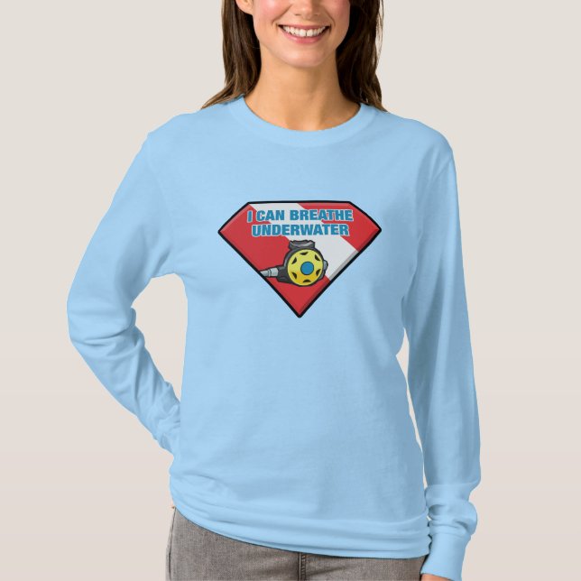 Jag kan andas under vattnet t shirt (Framsida)